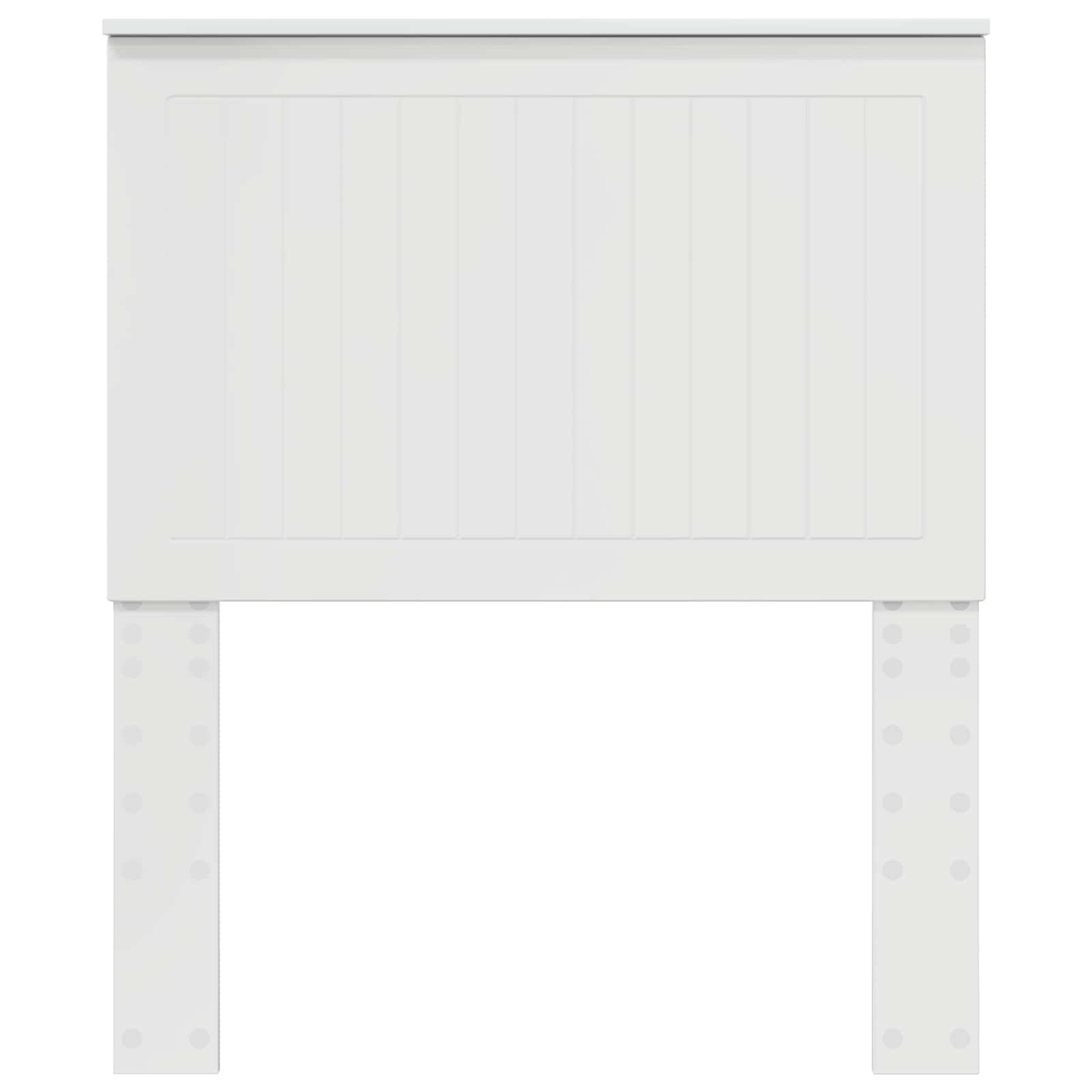 vidaXL Zagłówek Błyszcząca biel 80 cm Materiał drewnopochodny