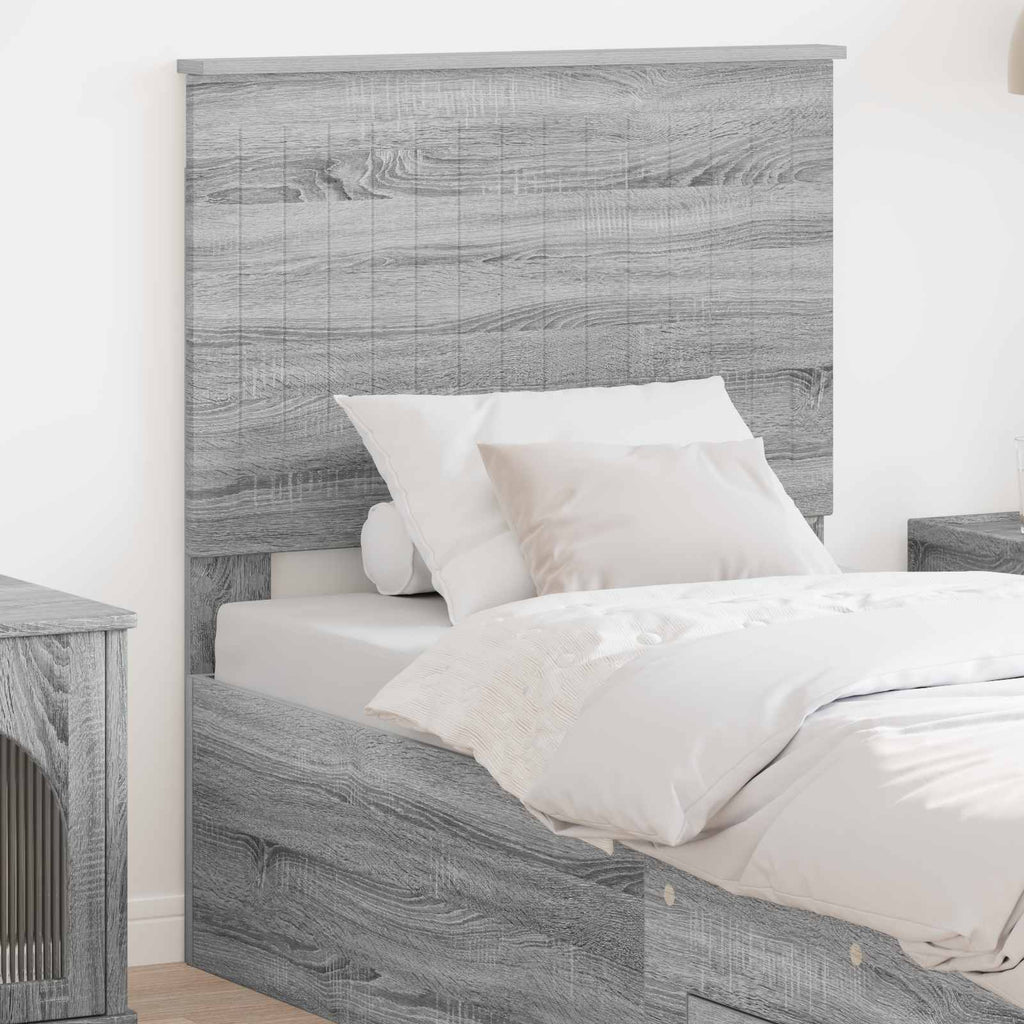 vidaXL Zagłówek Szary Sonoma 80 cm Materiał drewnopochodny