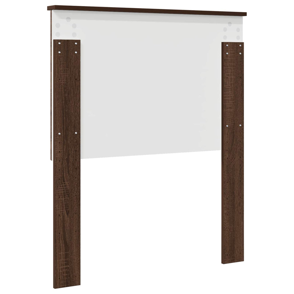 vidaXL Zagłówek Z zagłówkiem Brązowy dąb 80 cm Materiał drewnopochodny