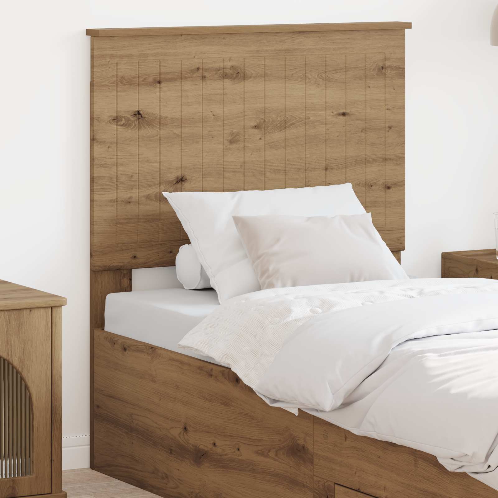 vidaXL Zagłówek Dąb rzemieślniczy 80 cm Materiał drewnopochodny