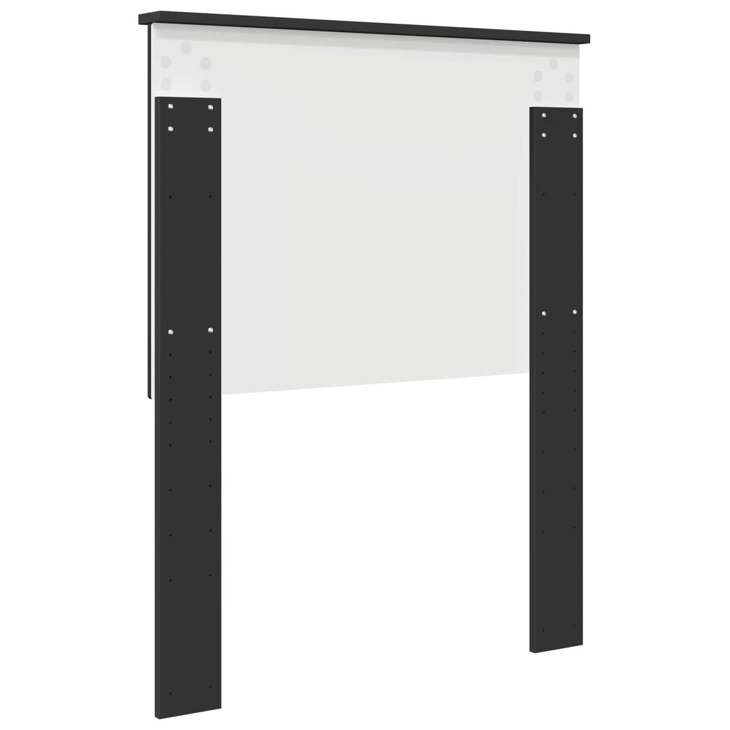 vidaXL Zagłówek Z zagłówkiem Czarny Dąb 75 cm Materiał drewnopochodny