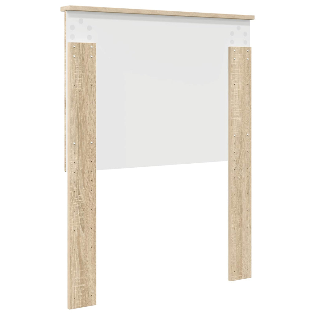 vidaXL Zagłówek Z zagłówkiem Dąb Sonoma 75 cm Materiał drewnopochodny
