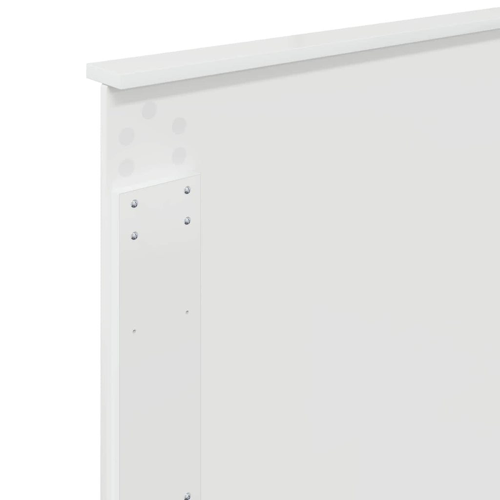 vidaXL Zagłówek Błyszcząca biel 75 cm Materiał drewnopochodny
