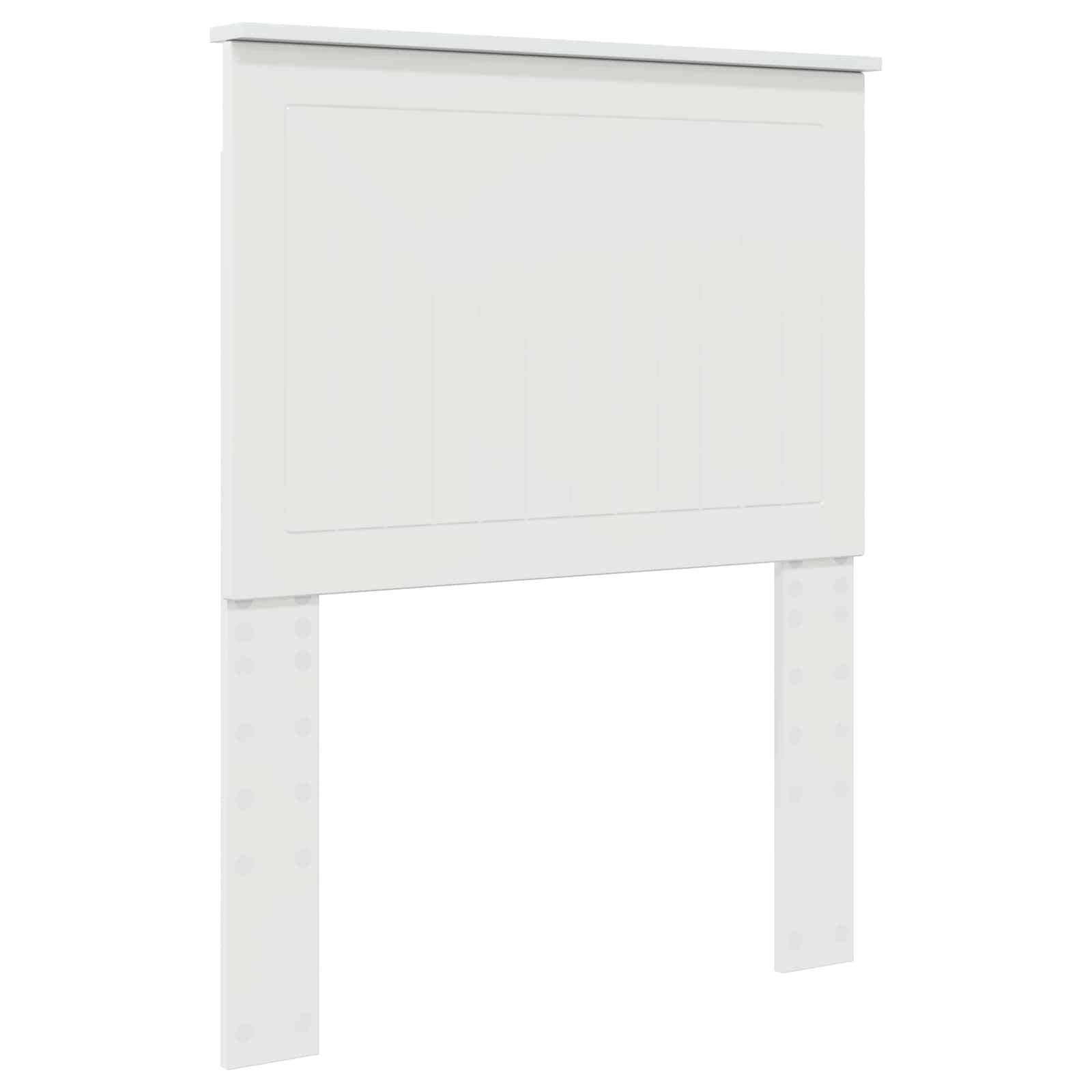 vidaXL Zagłówek Błyszcząca biel 75 cm Materiał drewnopochodny