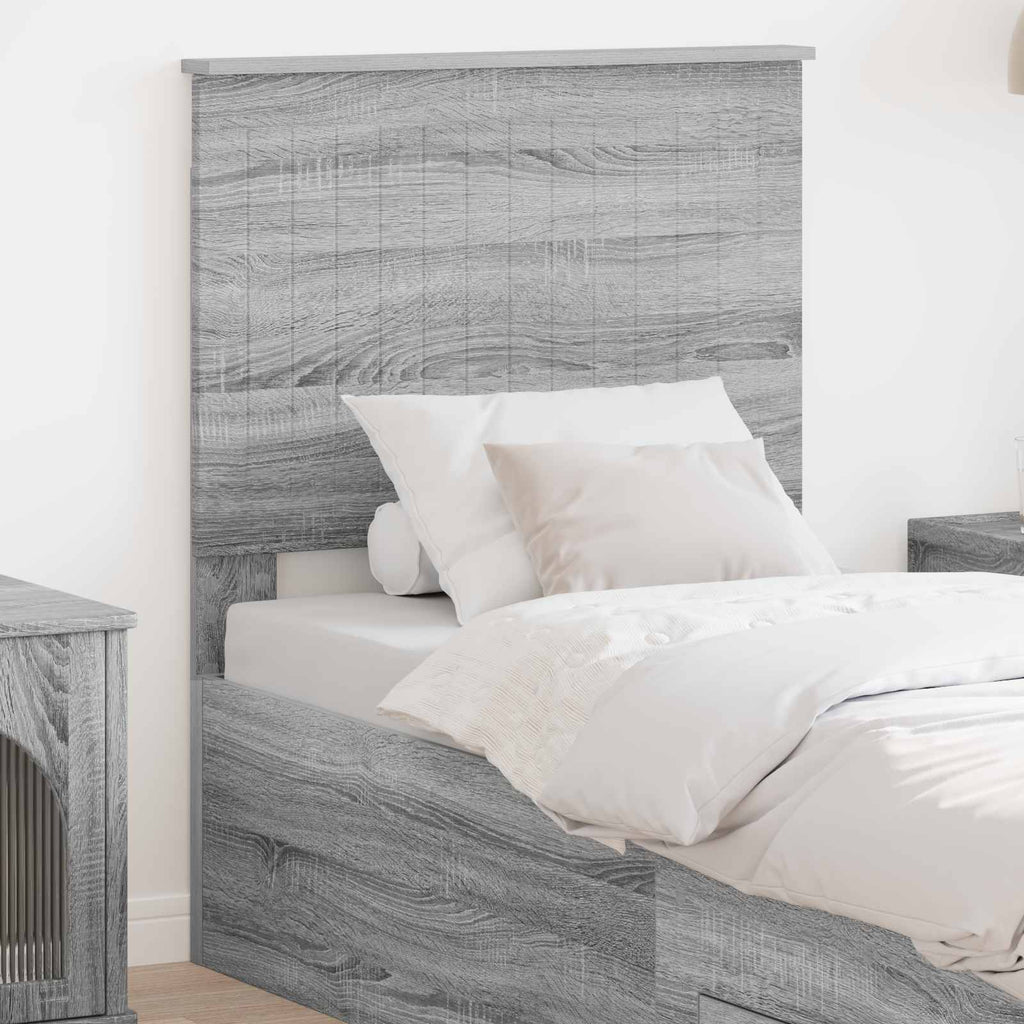 vidaXL Zagłówek Szary Sonoma 75 cm Materiał drewnopochodny