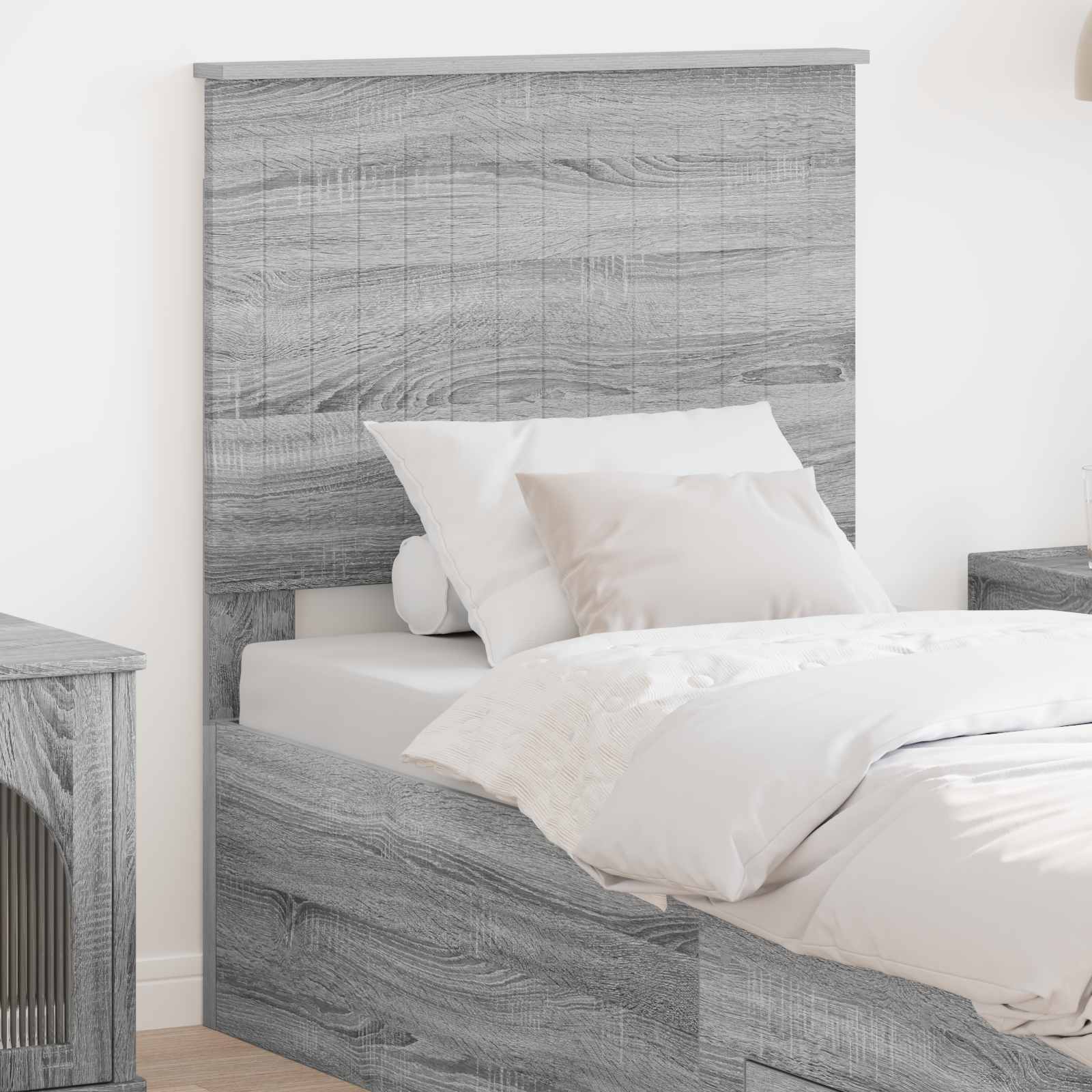 vidaXL Zagłówek Szary Sonoma 75 cm Materiał drewnopochodny