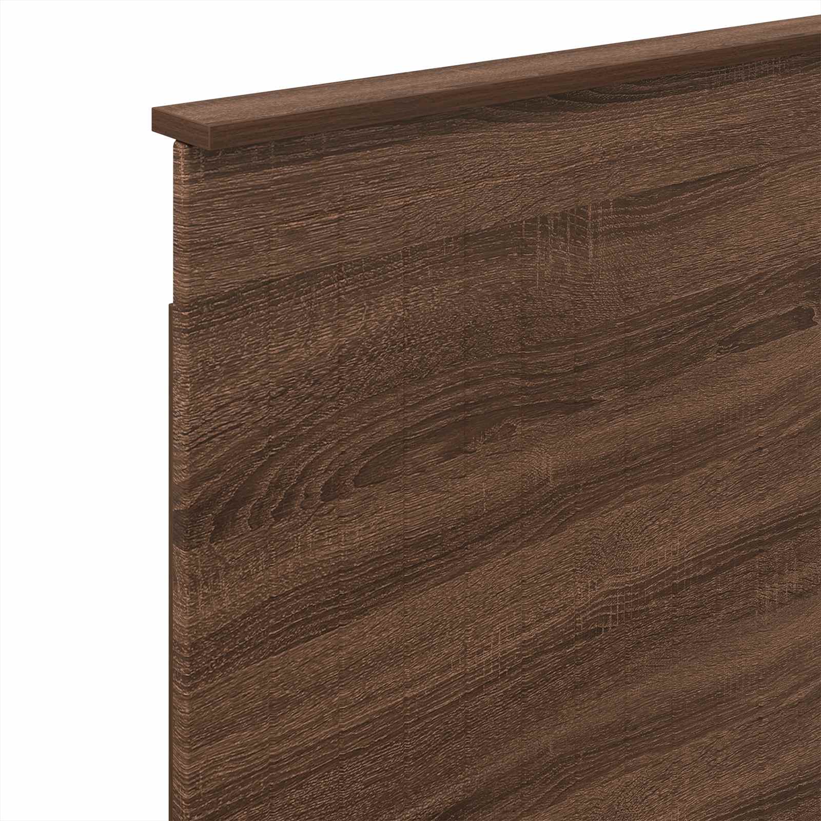 vidaXL Zagłówek Z zagłówkiem Brązowy dąb 75 cm Materiał drewnopochodny