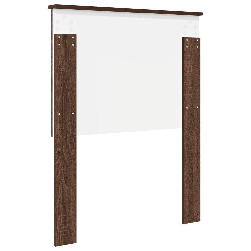 vidaXL Zagłówek Z zagłówkiem Brązowy dąb 75 cm Materiał drewnopochodny