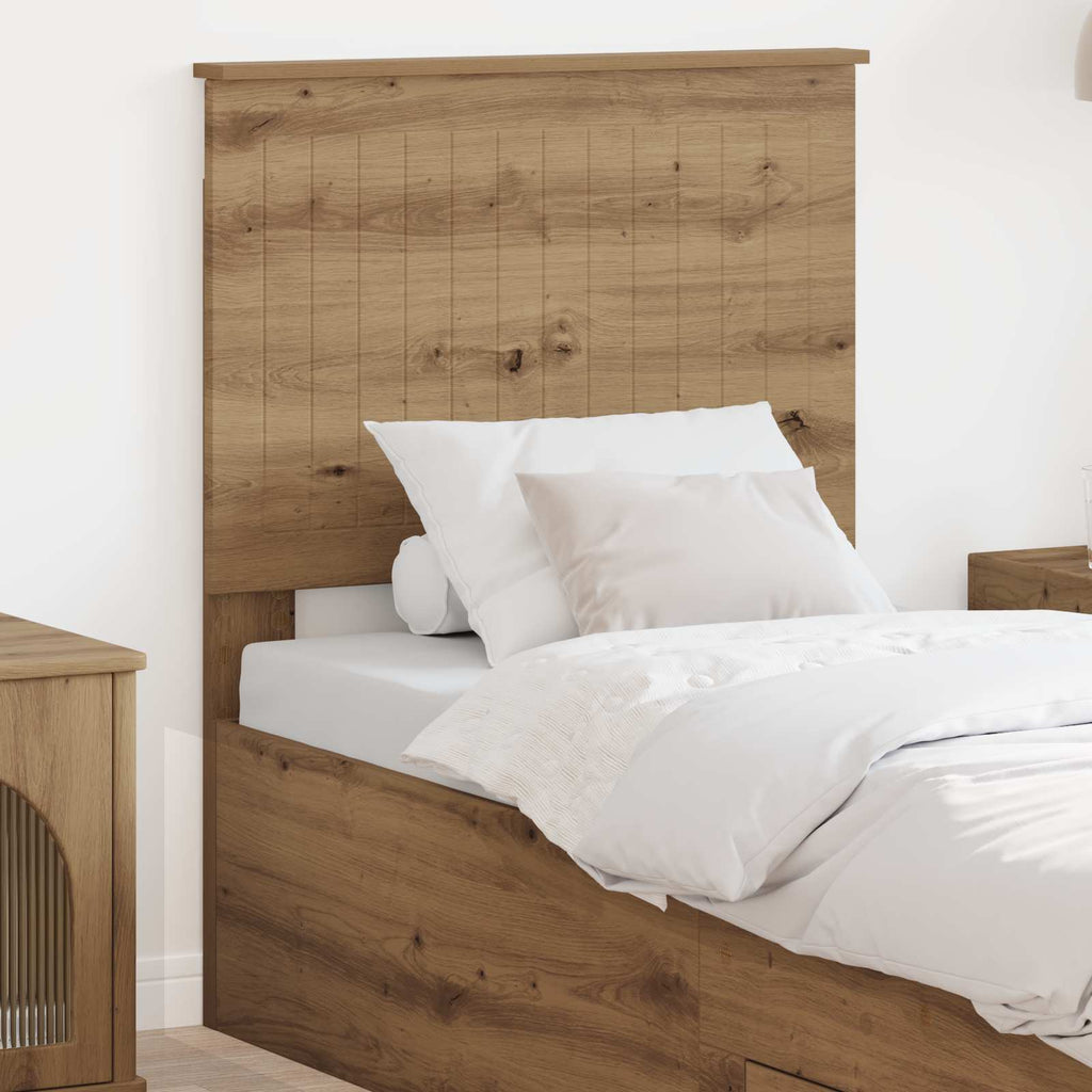 vidaXL Zagłówek Dąb rzemieślniczy 75 cm Materiał drewnopochodny