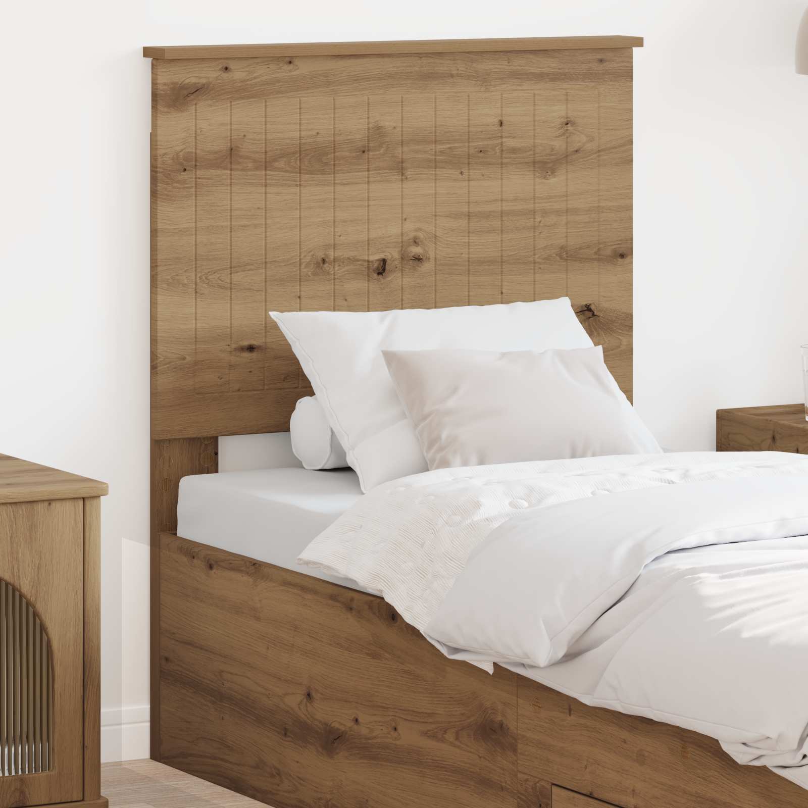 vidaXL Zagłówek Dąb rzemieślniczy 75 cm Materiał drewnopochodny