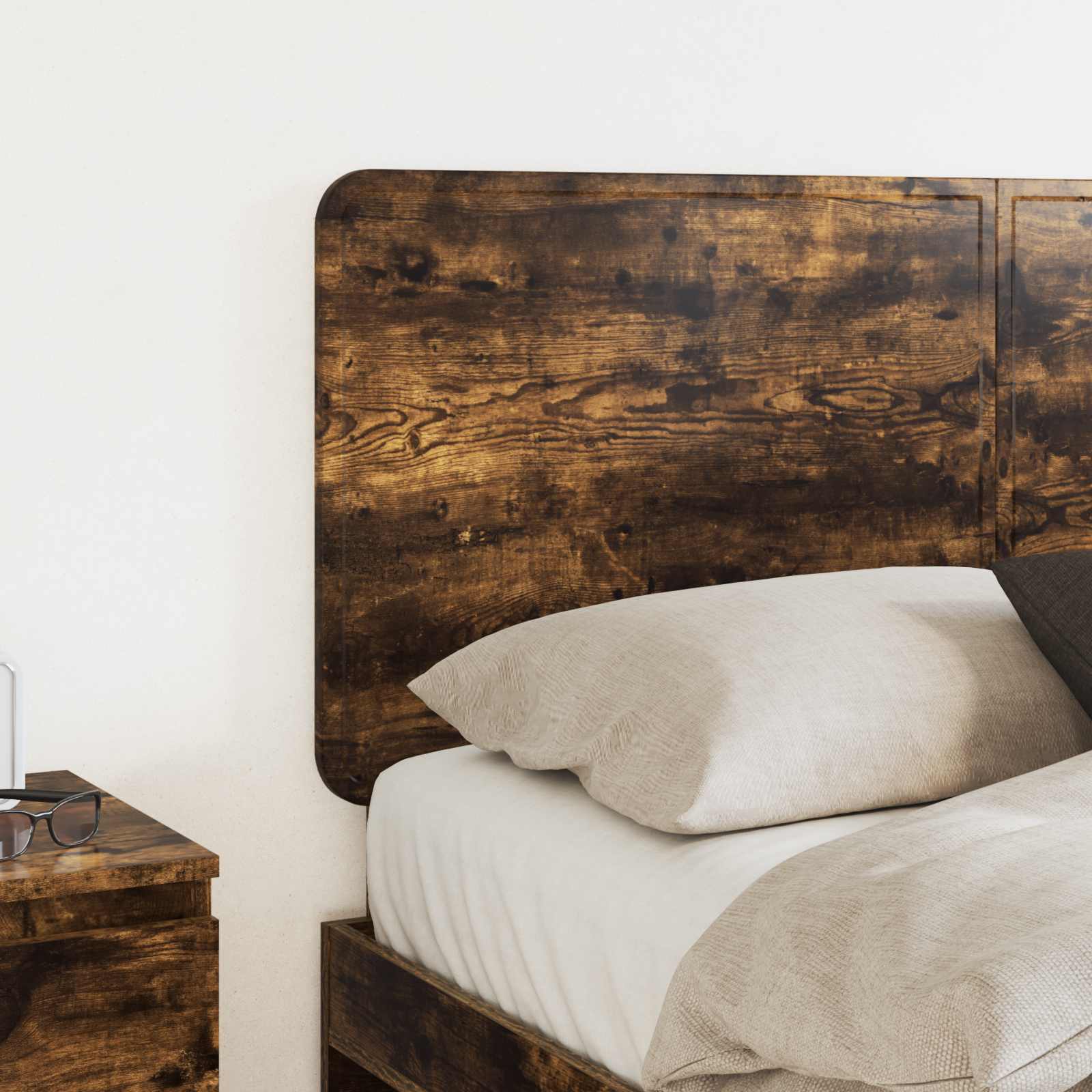 vidaXL Zagłówek Dąb wędzony Materiał drewnopochodny