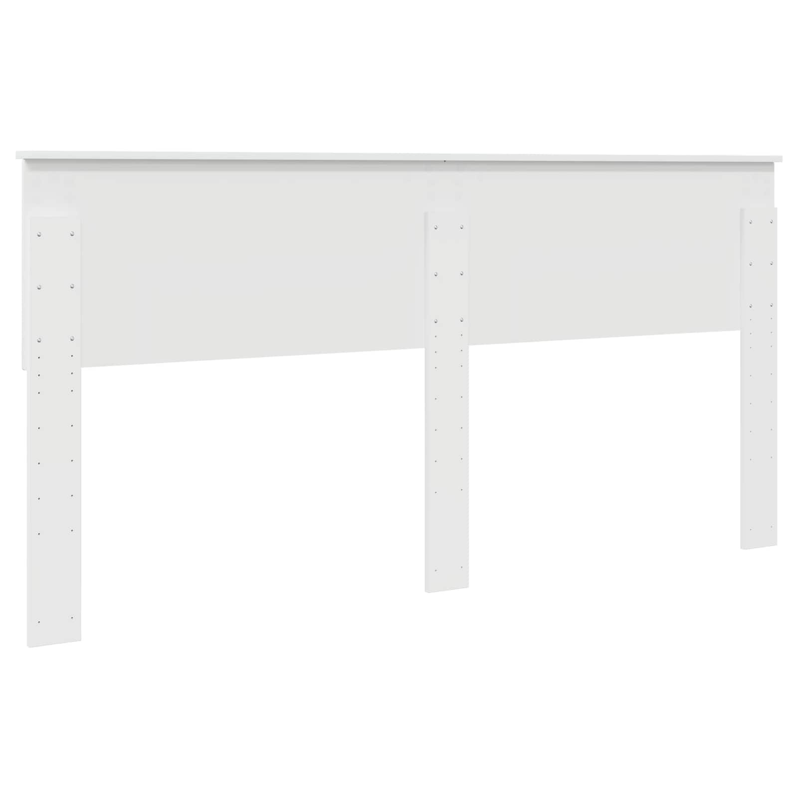 vidaXL Zagłówek Błyszcząca biel Materiał drewnopochodny