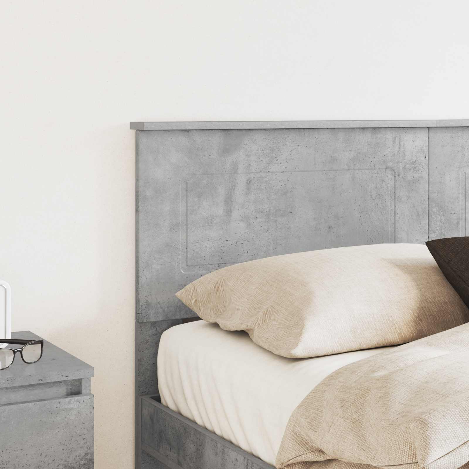 vidaXL Zagłówek Betonowy szary Materiał drewnopochodny