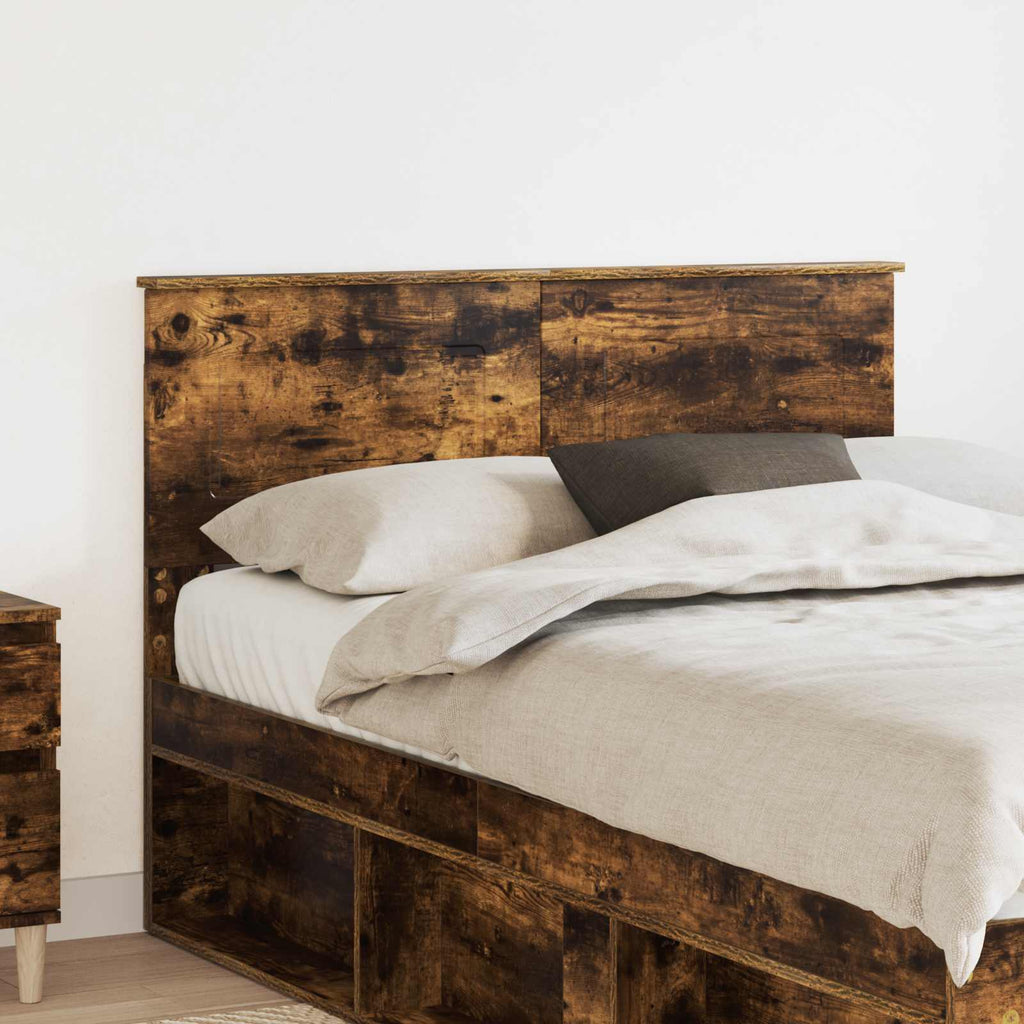 vidaXL Zagłówek Dąb wędzony Materiał drewnopochodny