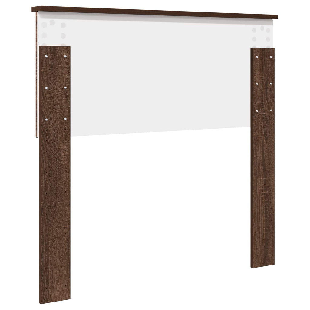 vidaXL Zagłówek Brązowy dąb 90 cm Materiał drewnopochodny