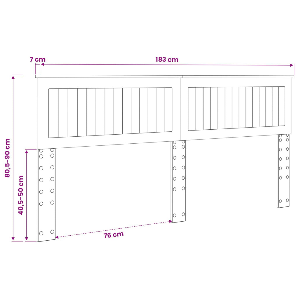 vidaXL Zagłówek Betonowy szary Drewno inżynieryjne