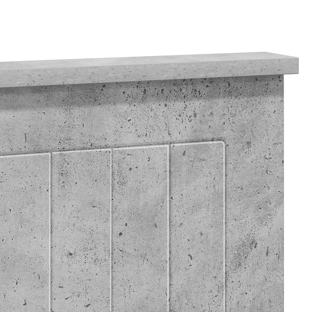 vidaXL Zagłówek Betonowy szary Drewno inżynieryjne