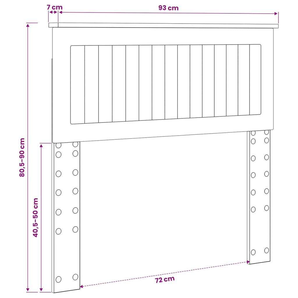 vidaXL Zagłówek Dąb rzemieślniczy Drewno inżynieryjne
