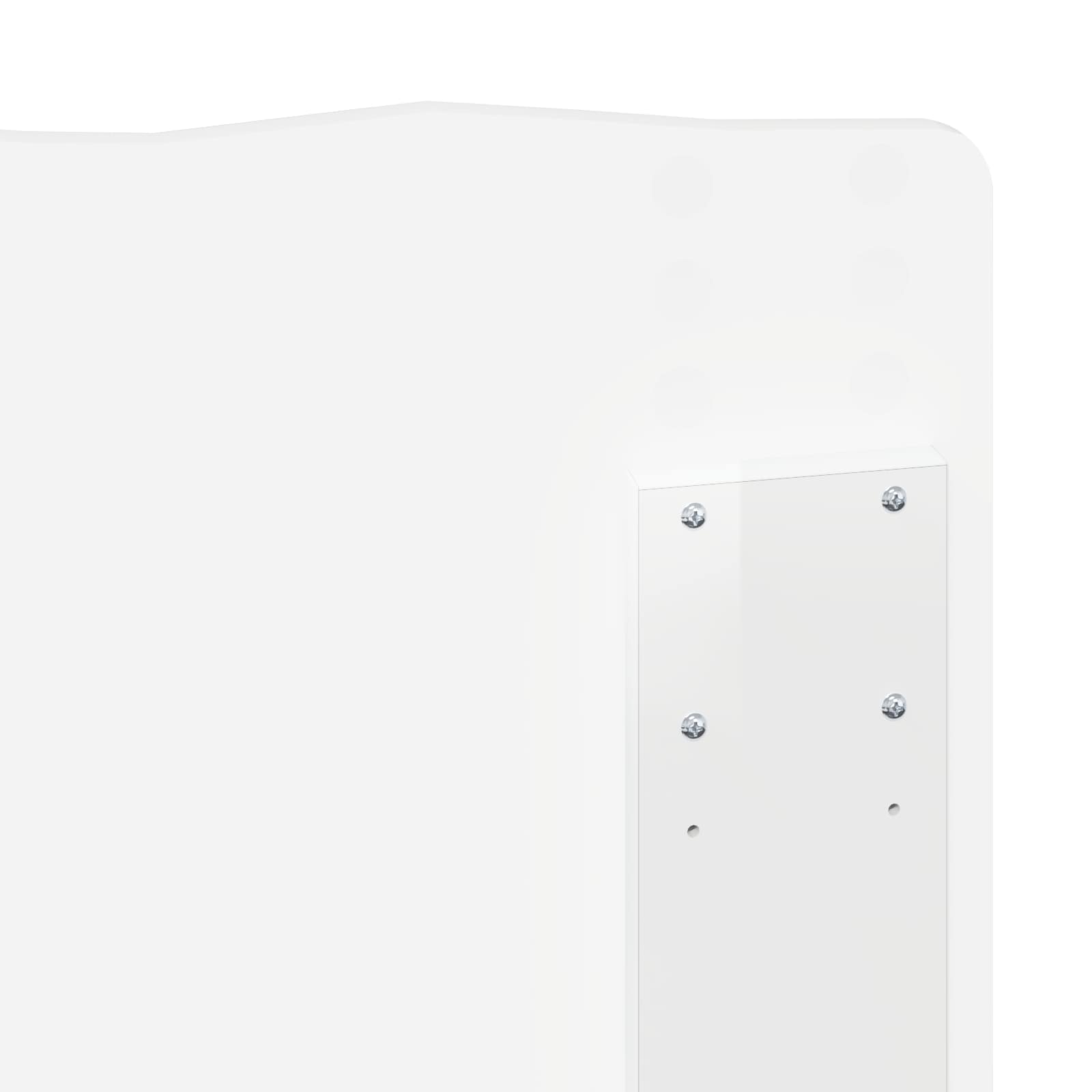 vidaXL Zagłówek Błyszcząca biel Drewno inżynieryjne