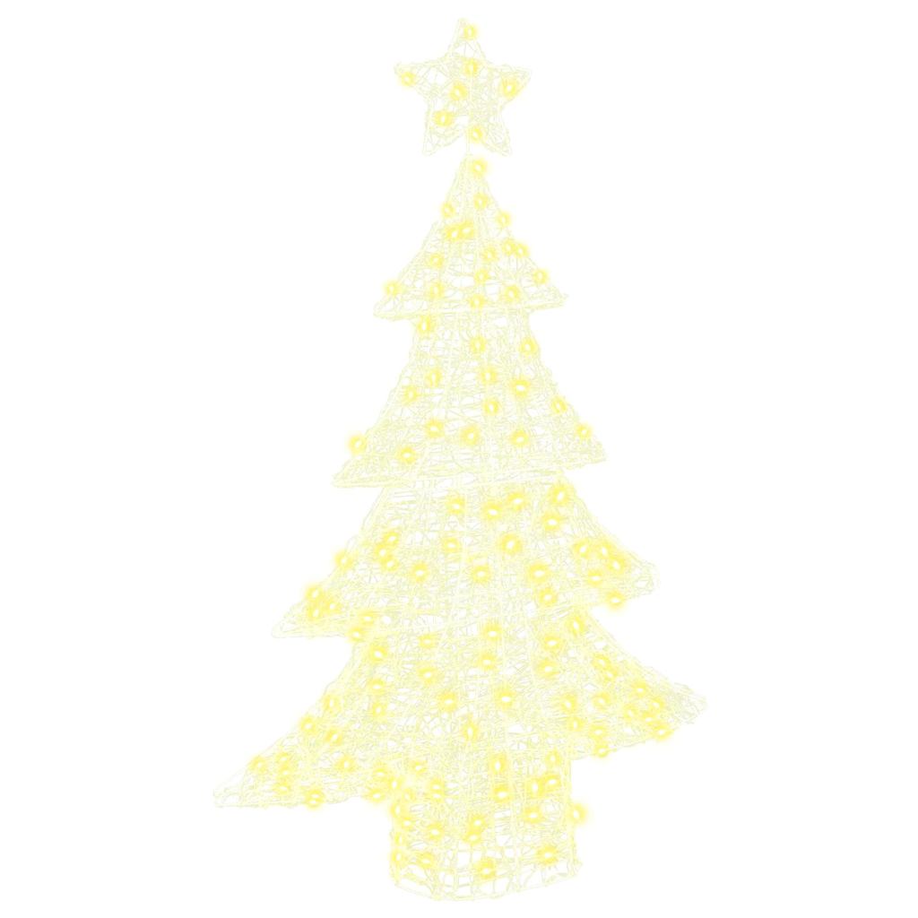vidaXL Choinka z 100 diodami LED Ciepła biel 120 cm Akryl