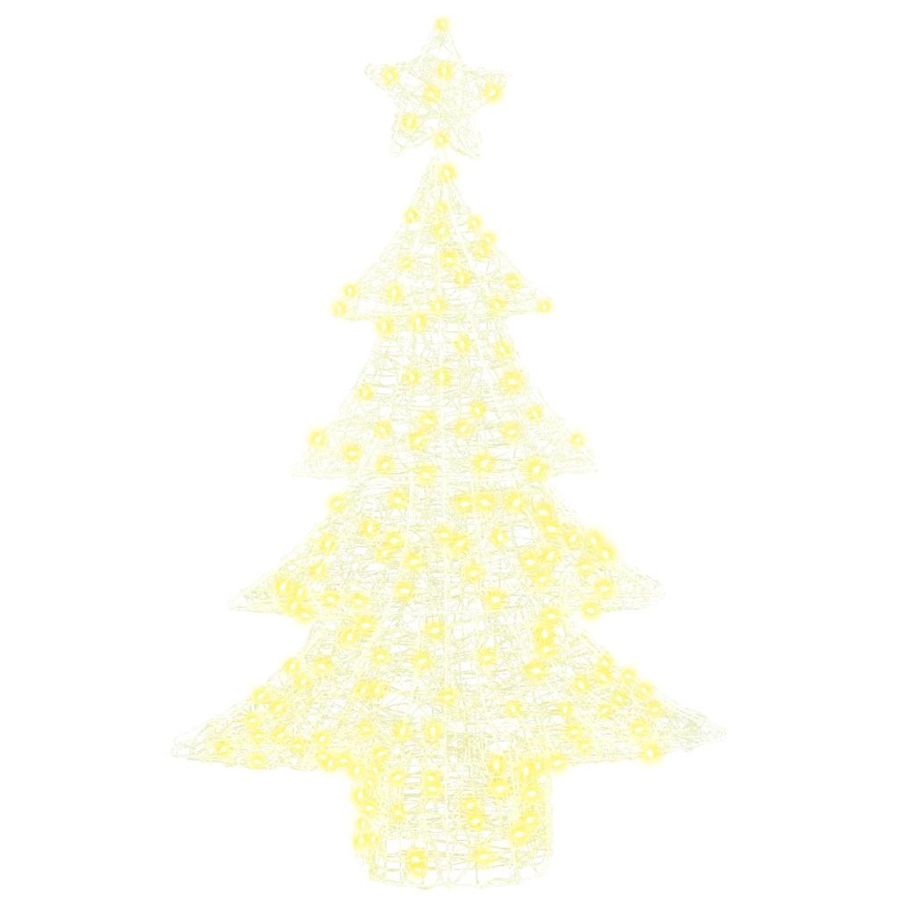 vidaXL Choinka z 100 diodami LED Ciepła biel 120 cm Akryl