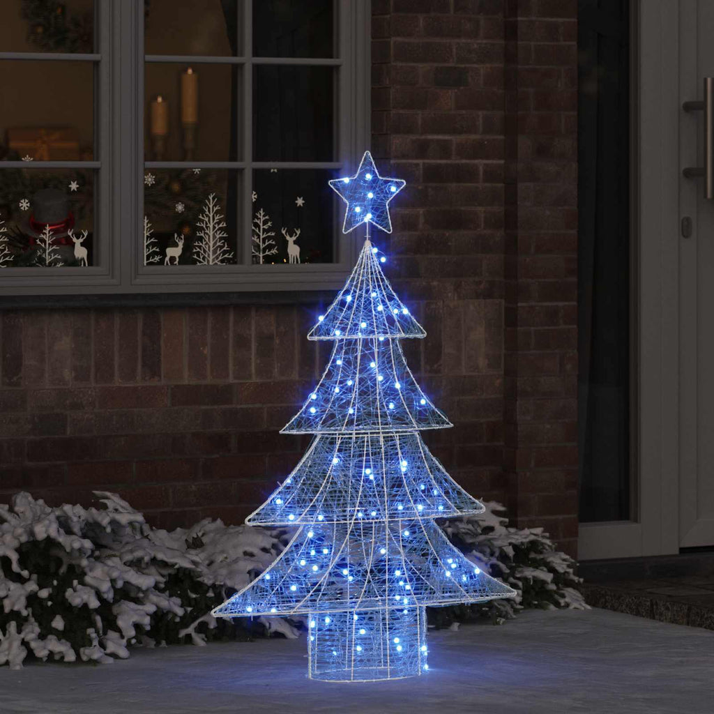 vidaXL Choinka z 100 diodami LED Niebieski 120 cm Akryl