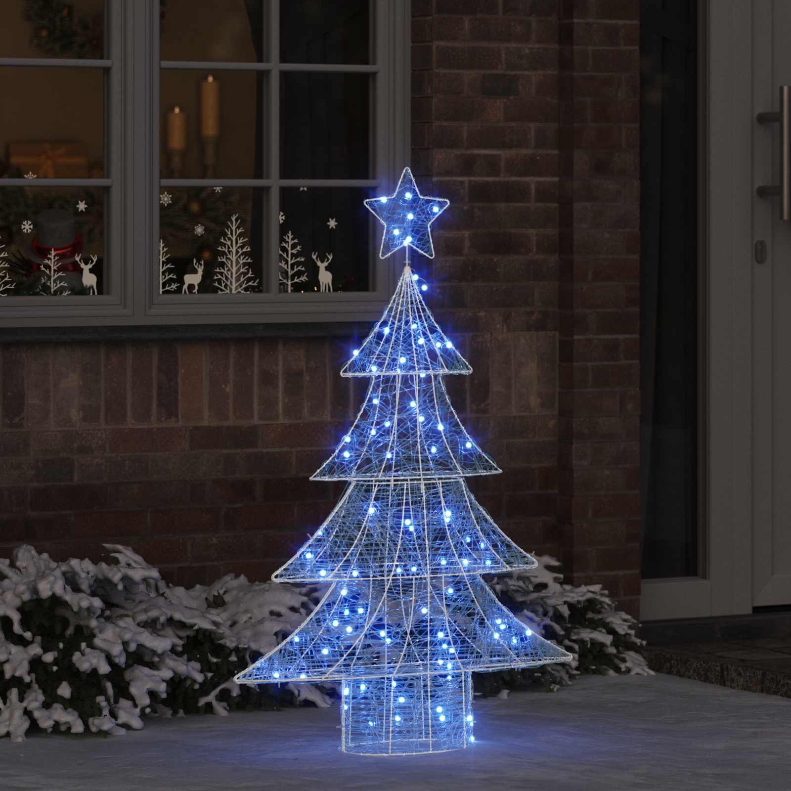 vidaXL Choinka z 100 diodami LED Niebieski 120 cm Akryl