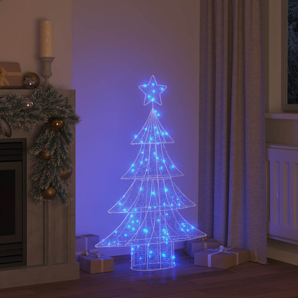 vidaXL Choinka z 100 diodami LED Niebieski 120 cm Akryl