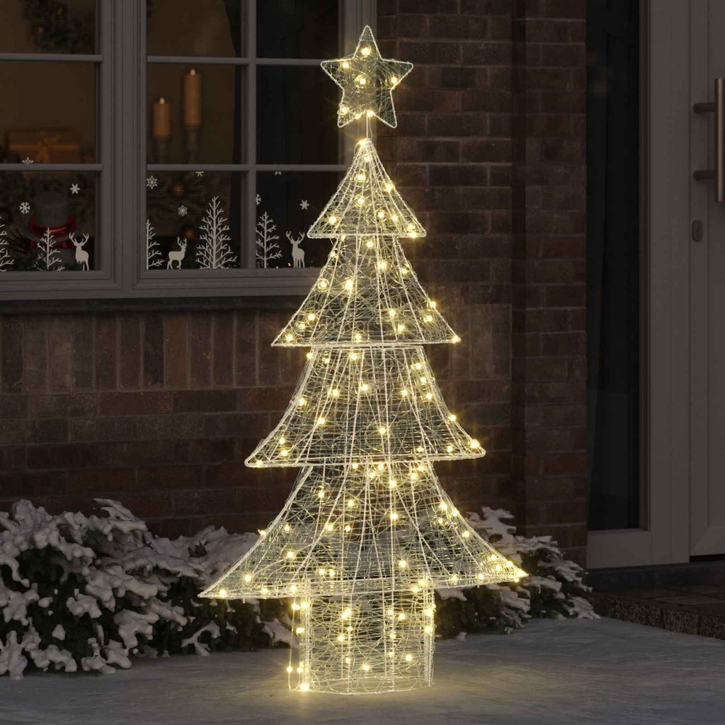 vidaXL Choinka z 160 diodami LED Ciepła biel 150 cm Akryl