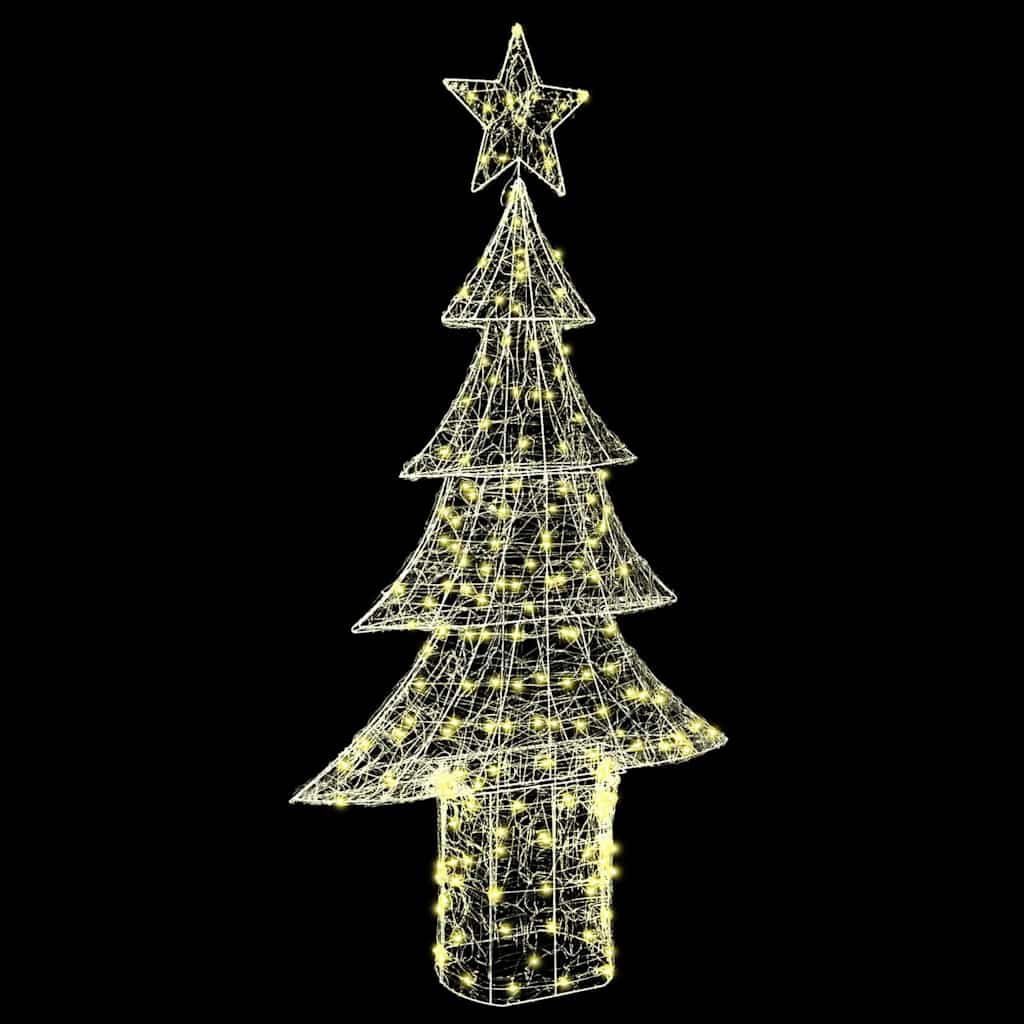 vidaXL Choinka z 240 diodami LED Ciepła biel 150 cm Akryl