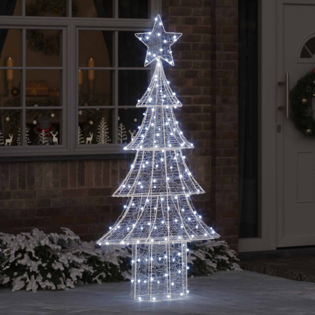 vidaXL Choinka z 240 diodami LED Zimna biel 180 cm Akryl