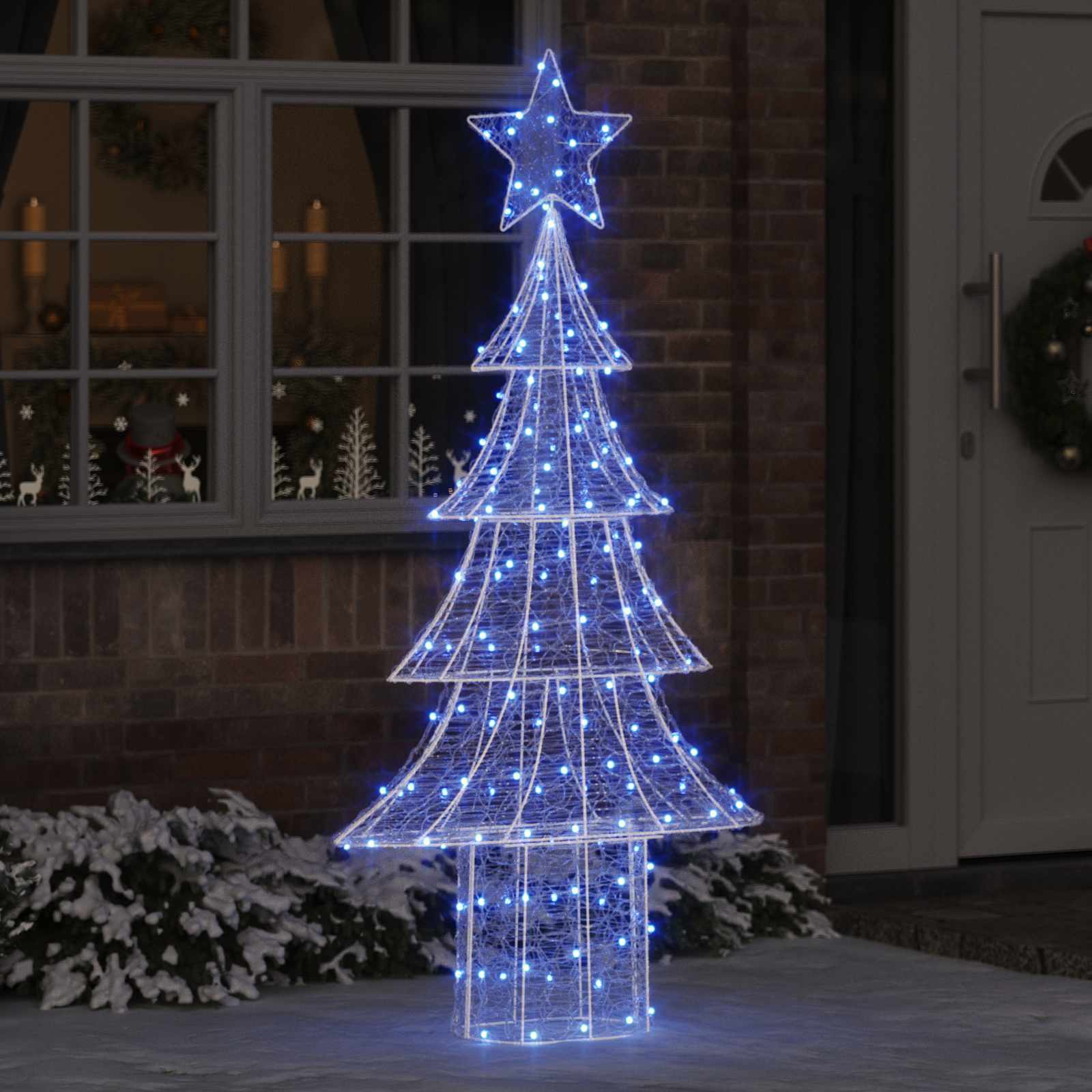 vidaXL Choinka z 240 diodami LED Niebieski 180 cm Akryl
