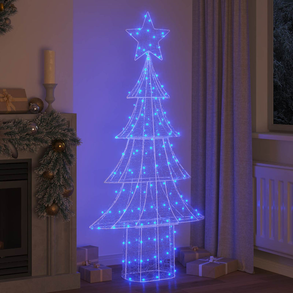 vidaXL Choinka z 240 diodami LED Niebieski 180 cm Akryl