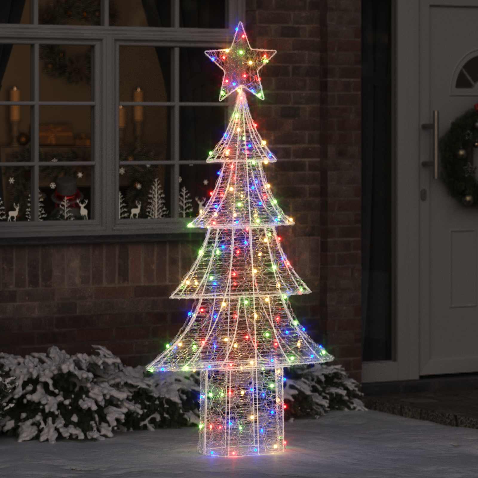 vidaXL Choinka z 240 diodami LED Wielokolorowe 180 cm Akryl