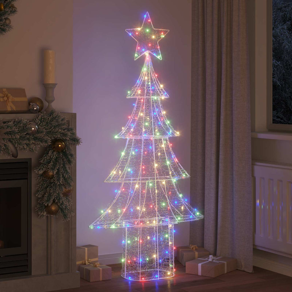vidaXL Choinka z 240 diodami LED Wielokolorowe 180 cm Akryl