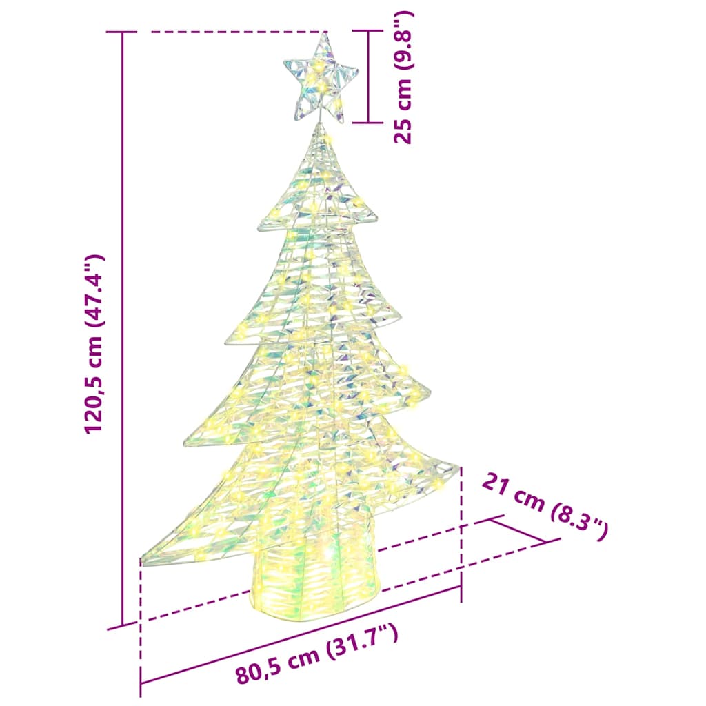 vidaXL Choinka z 120 diodami LED Ciepła biel 120,5 cm PET