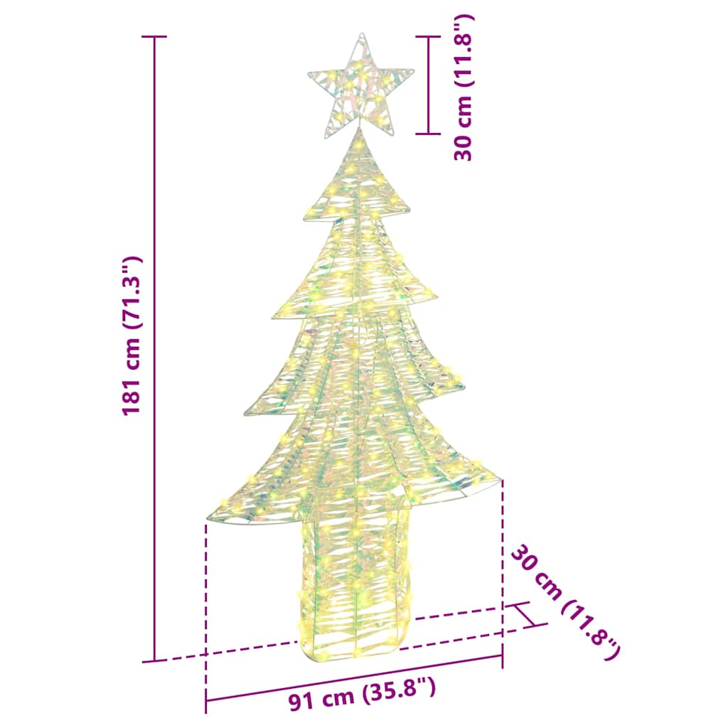 vidaXL Choinka z 240 diodami LED Ciepła biel 181 cm PET