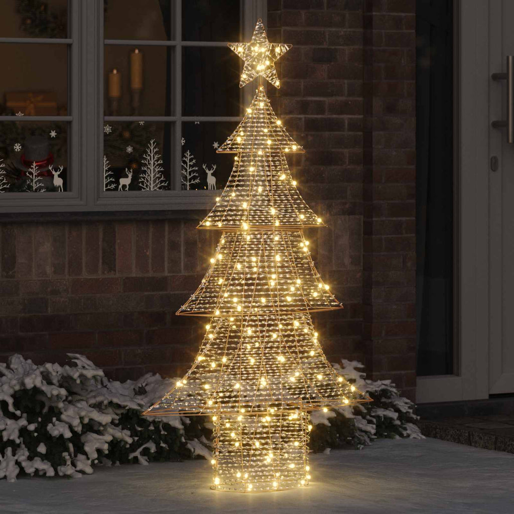vidaXL Choinka z 160 diodami LED Ciepła biel 151 cm PET