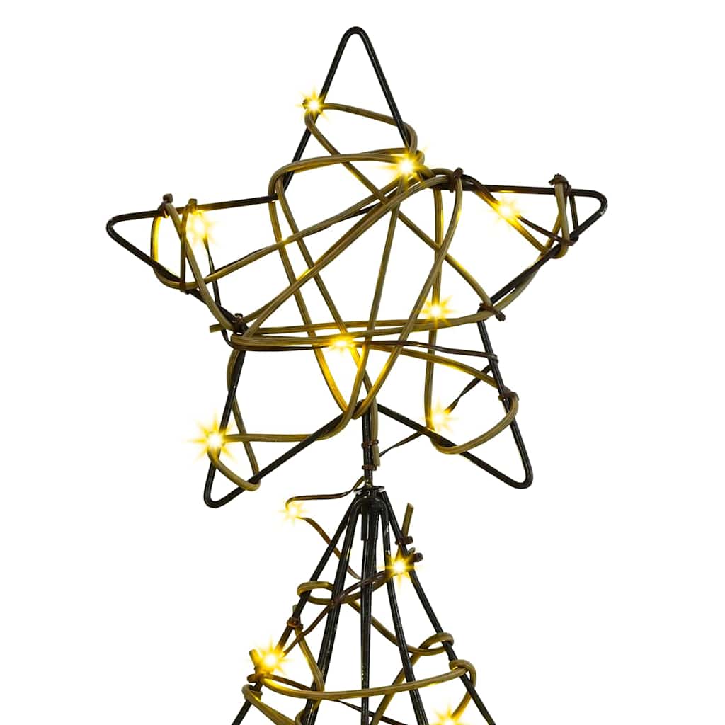 vidaXL Choinka z 120 diodami LED Ciepła biel 150 cm rattan