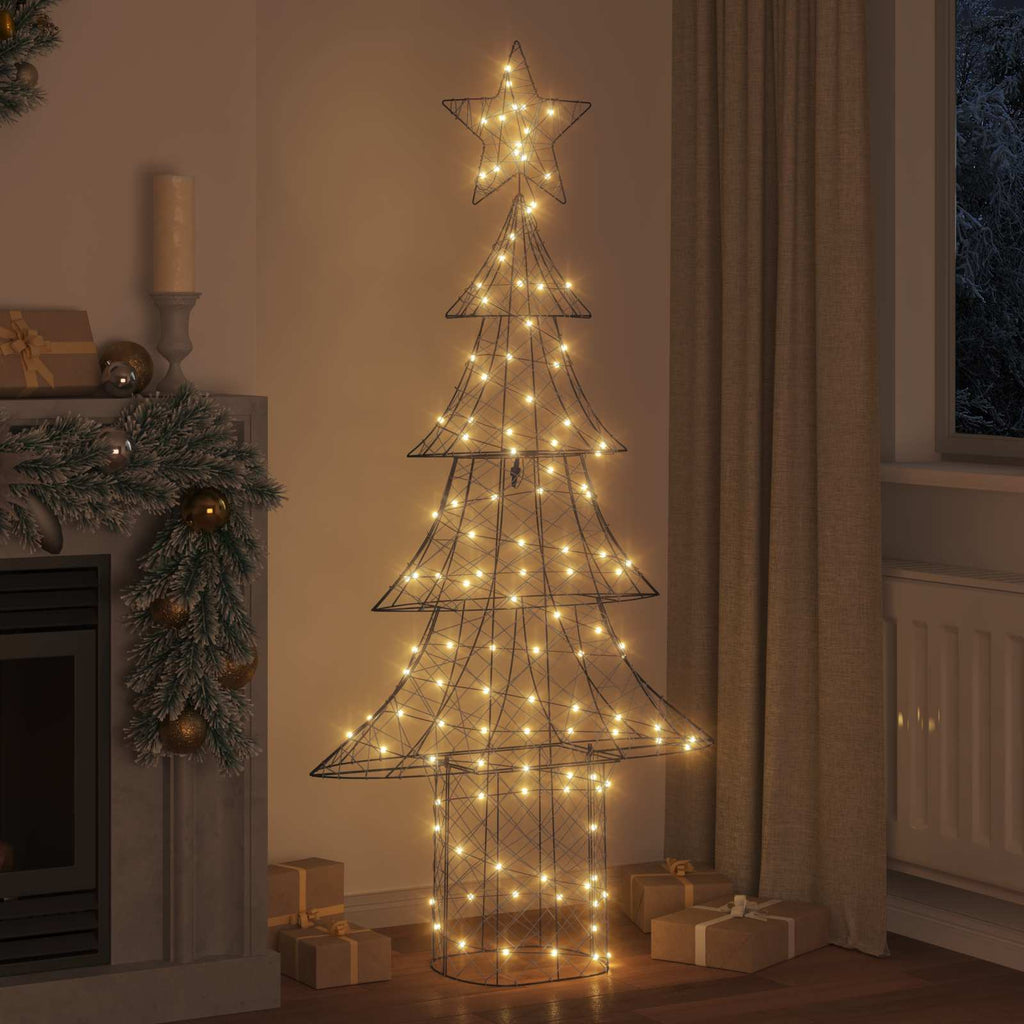 vidaXL Choinka z 240 diodami LED Ciepła biel 180 cm rattan