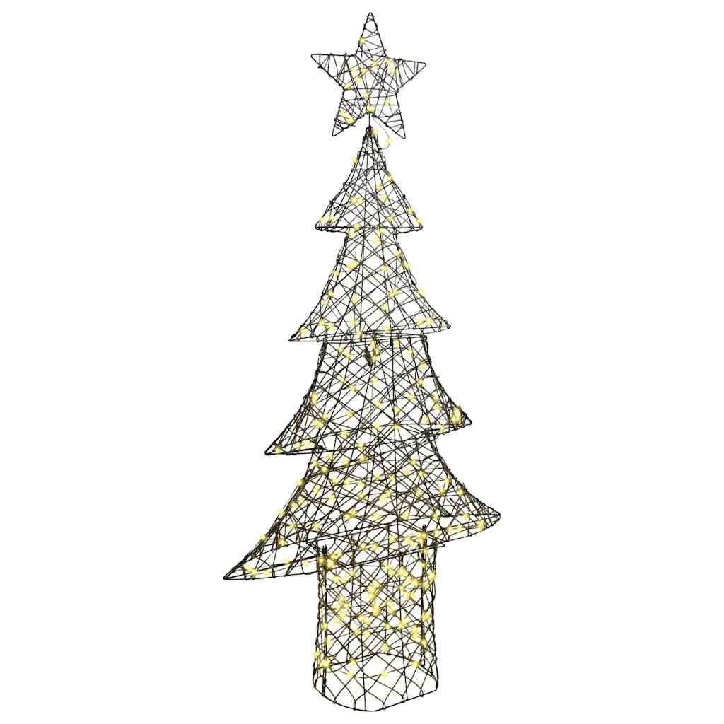 vidaXL Choinka z 240 diodami LED Ciepła biel 180 cm rattan