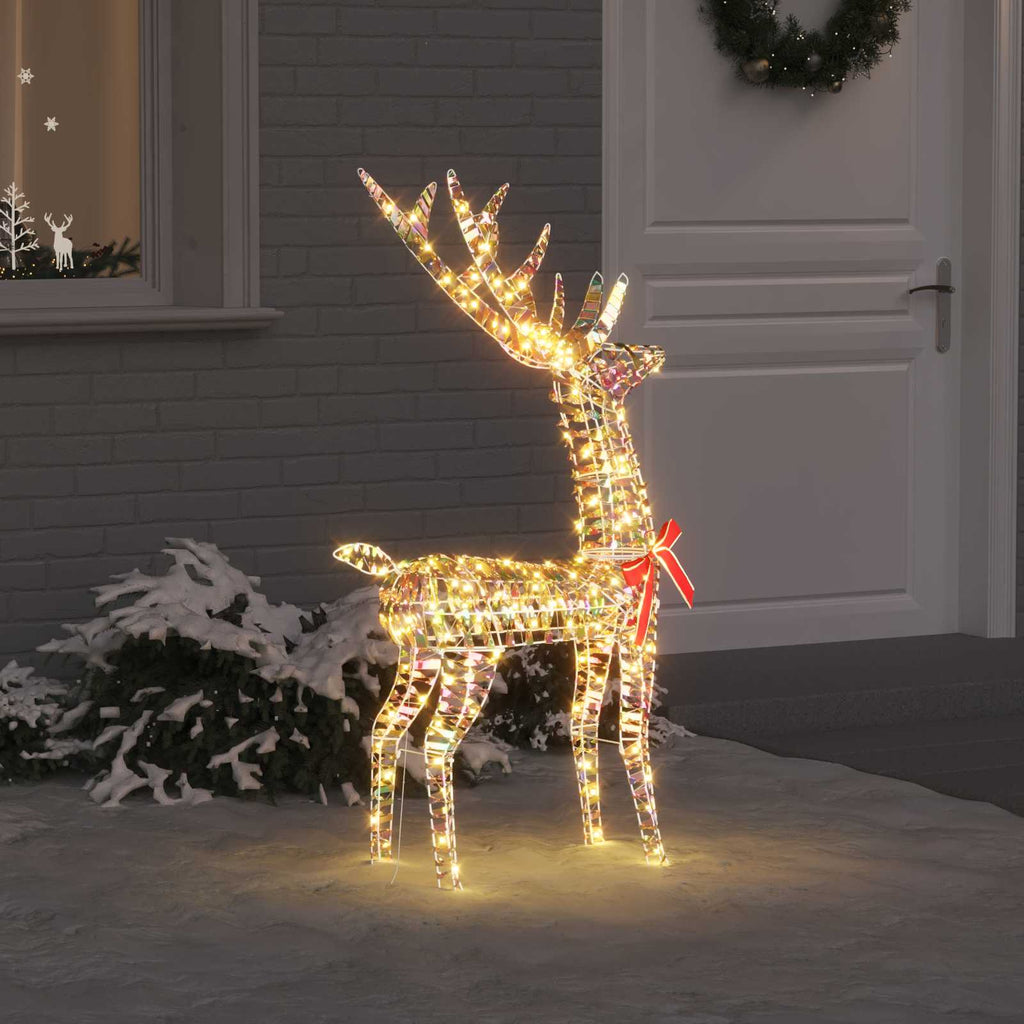 vidaXL 3D Renifer 140 LED Ciepła biel 128 cm PET