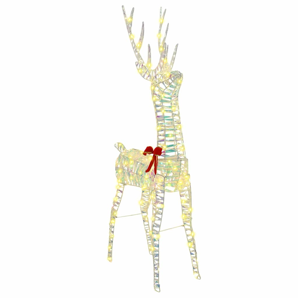 vidaXL 3D Renifer 140 LED Ciepła biel 128 cm PET