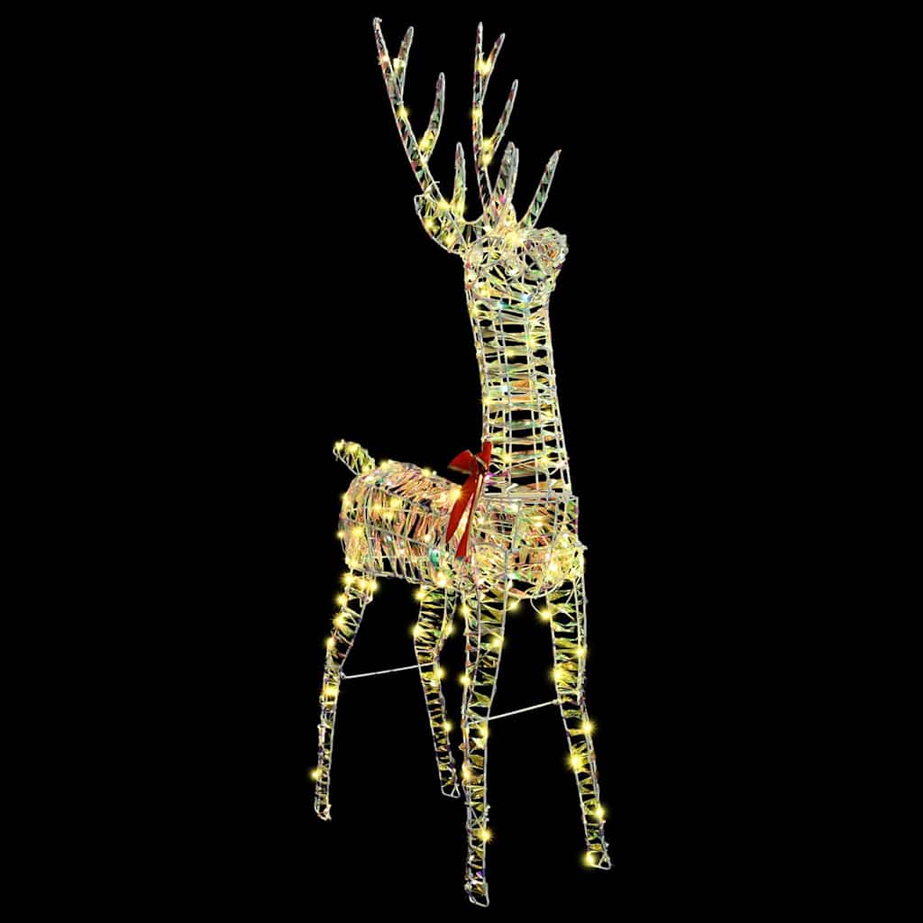 vidaXL 3D Renifer 140 LED Ciepła biel 128 cm PET