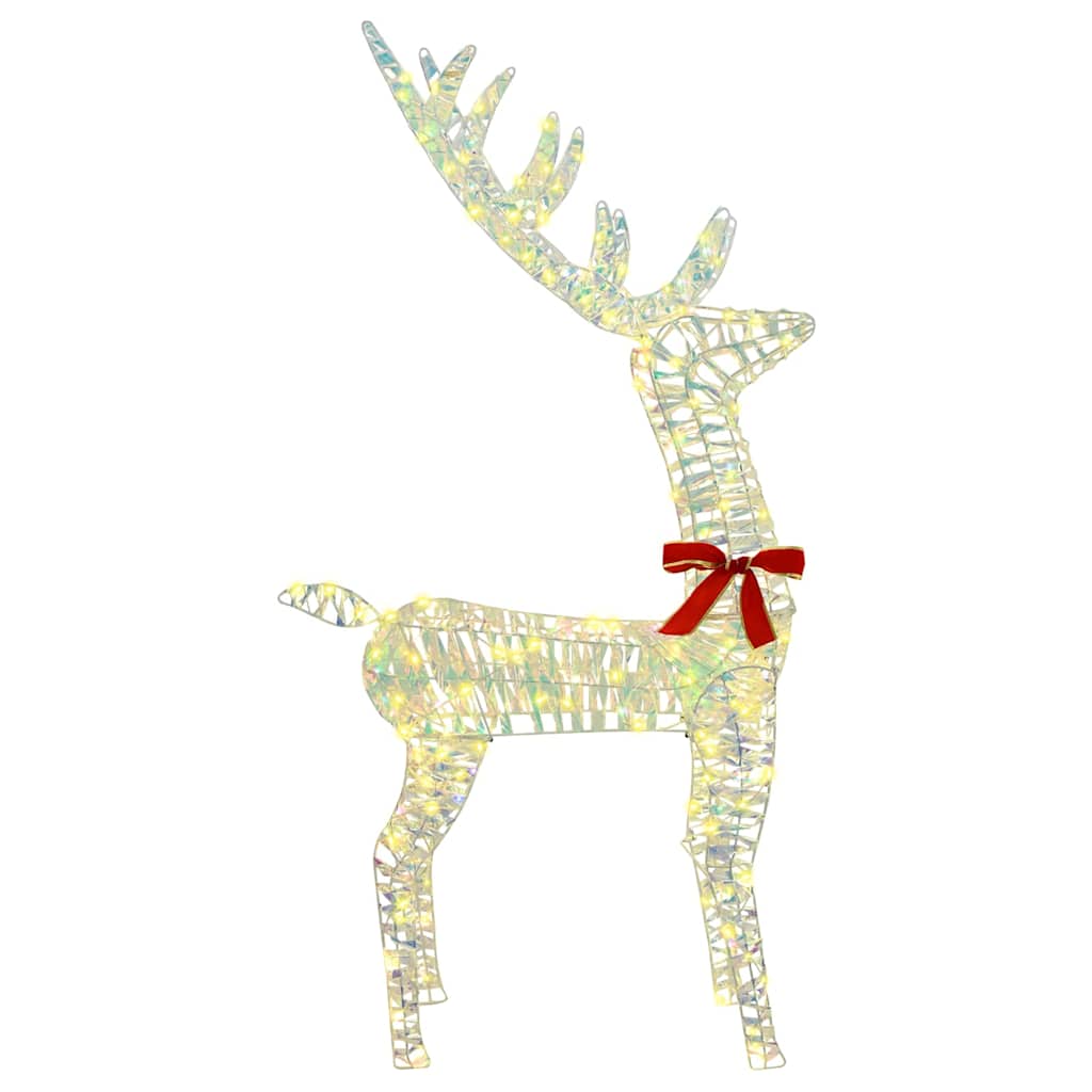 vidaXL 3D Renifer 140 LED Ciepła biel 128 cm PET
