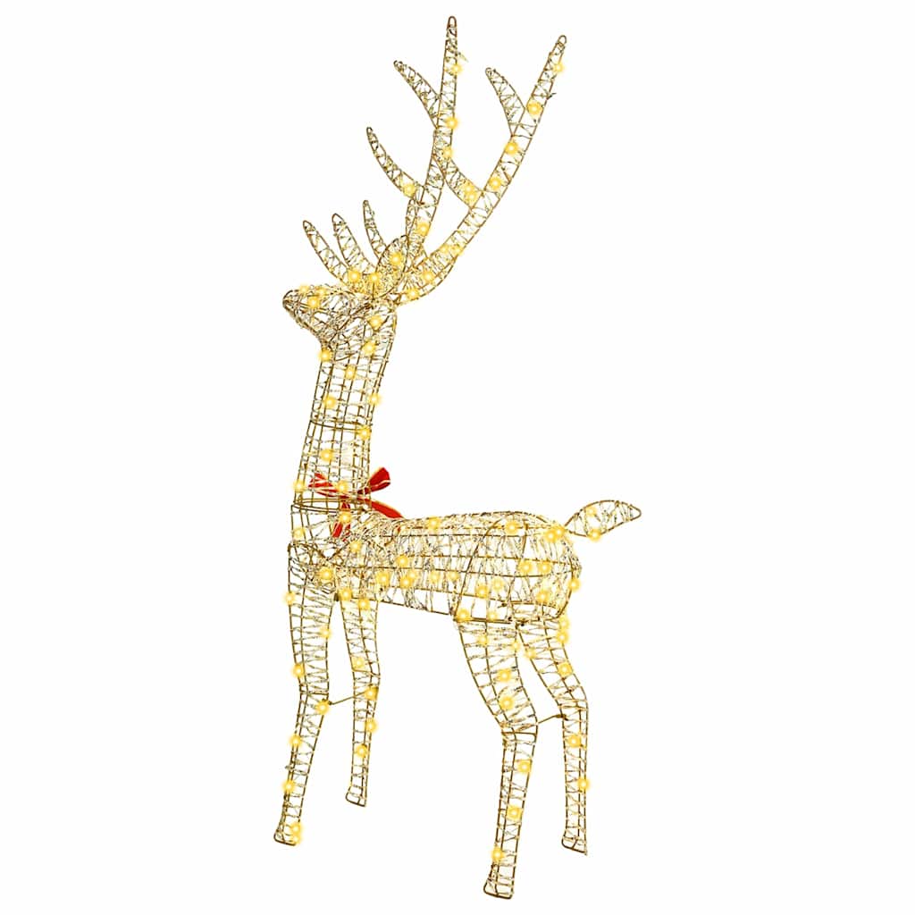 vidaXL 3D Renifer 140 LED Ciepła biel 128 cm PET