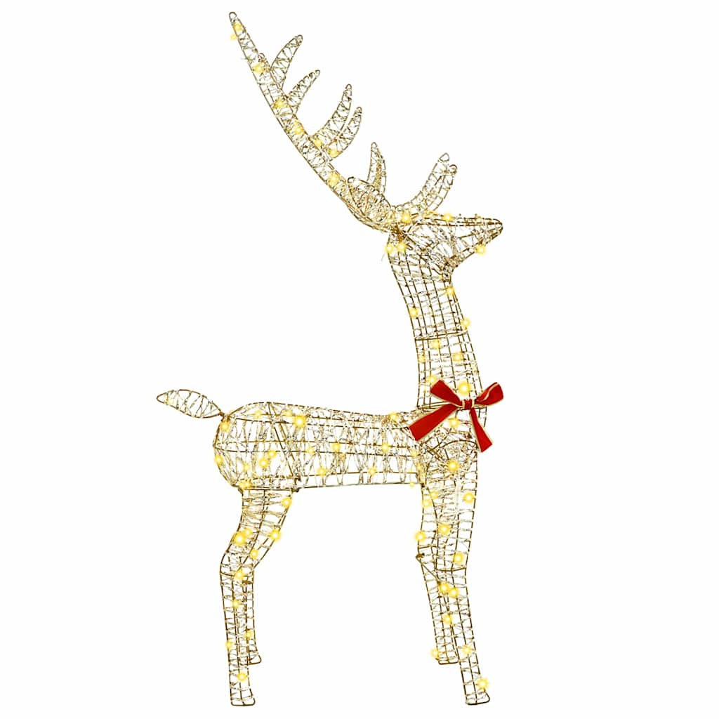 vidaXL 3D Renifer 140 LED Ciepła biel 128 cm PET