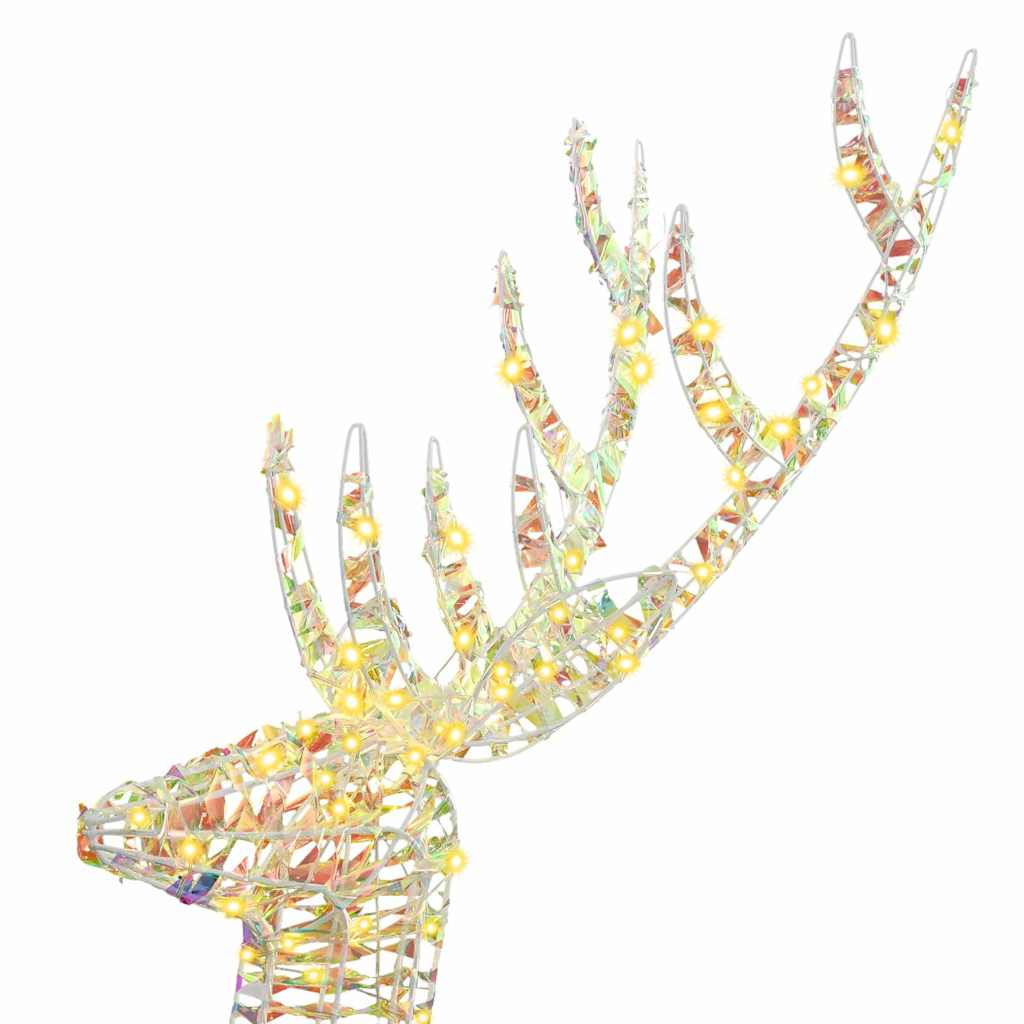 vidaXL 3D Renifer 250 LED Ciepła biel 96 x 40 x 180 cm PET