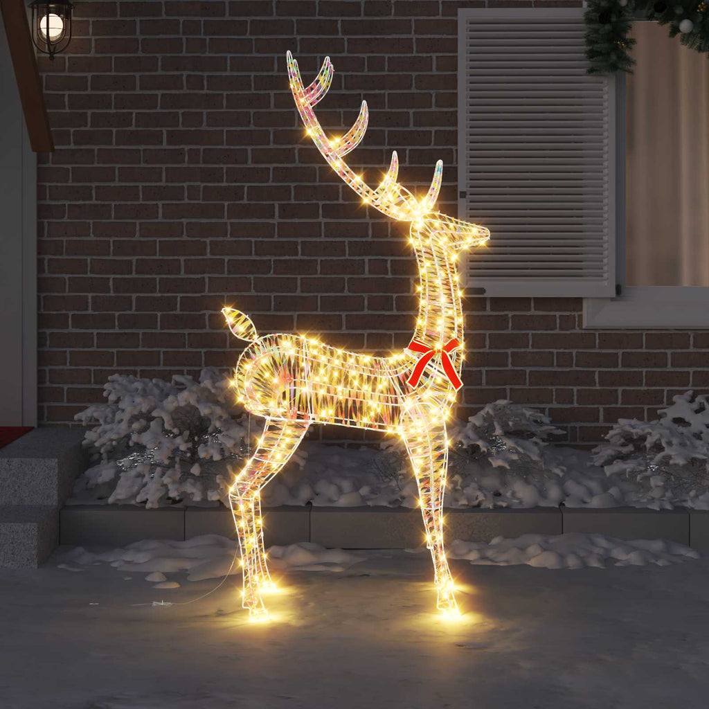 vidaXL 3D Renifer 250 LED Ciepła biel 96 x 40 x 180 cm PET