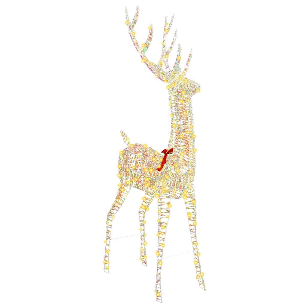 vidaXL 3D Renifer 250 LED Ciepła biel 96 x 40 x 180 cm PET